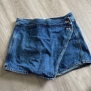 Denim Wrap Skort